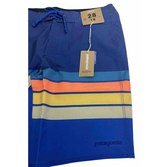 Patagonia Men's Hydropeak Boardshorts 18" swim trunk Santa Cruz Stripe: Blue 28 - Picture 7 of 14